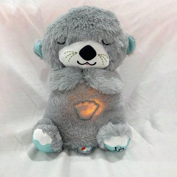 💖Gentle Breathing Teddy Bear with Gentle Music 🎧,Soft Glow 🌟, Calming Sounds 🎼, and Relaxing Breathing Motion 🌀"